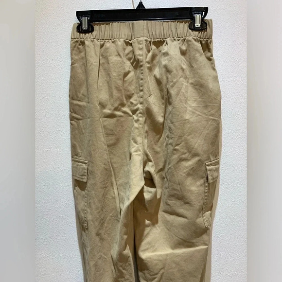 H&M Divided Women's Fitted Cargo Utility Pants Brown Pockets Size 4 - Picture 5 of 10